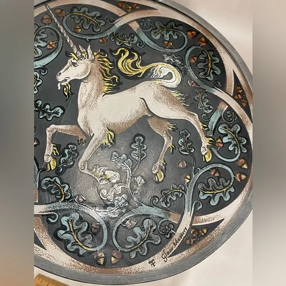 ステンドグラス Woodlands Unicorn ユニコーン グラスマスターズ ステンドグラス Unicorn ユニコーン青の大判 グラスマスターズ社
